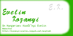 evelin kozanyi business card